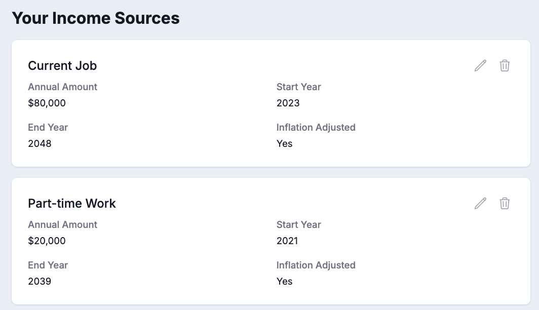 Income Planning screenshot 1